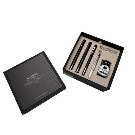 Monteverde USA® 12pc Deluxe Collectors MDF wood and covered with PU Vegan  Leather Pen Tray